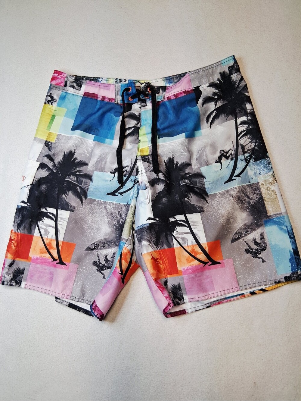 OP Men's Multicolor Palm & Surf Board Shorts